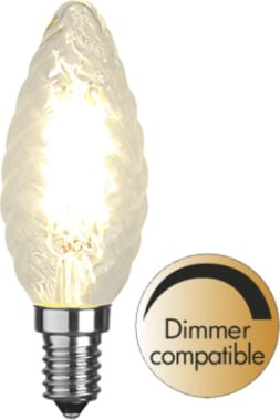 Illumination LED Twisted filament bulb E14 2700K 420lm Dimmer comp.