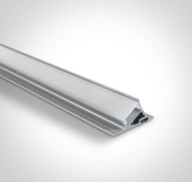 2m Slim Surface aluminium profile with PC opal diffuser