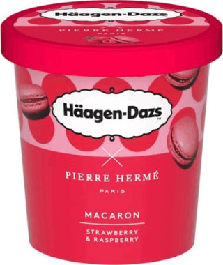 Haagen-dazs macaron strawberry & raspberry 500 ml