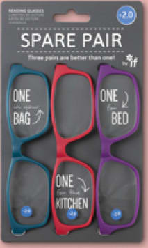 Reading Glasses 2.0 red/purple/blue Spare Pair
