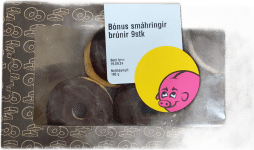 Bónus smáhringir brúnir 9 stk