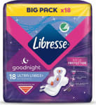 Libresse Goodnight Ultra Large+ með vængjum, fyrir mjög mikla blæðingu, 18 stk