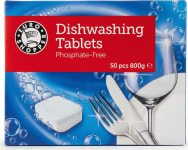 Euro Shopper uppþvottatöflur (fyrir uppþvottavél), fosfatfríar, 50 stk, 800 g