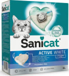 Sanicat Active White ofur klumpamyndandi kattasandur, ilmlaust, 6 L