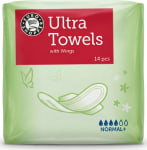 Ultra dömubindi Normal Plus með vængjum 14 stk