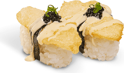Tilapía tempura nigiri