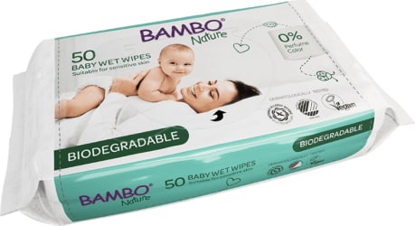 Bambo wipes 50 stk