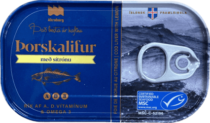 N.f þorskalifur m/sítrónu dós 121 gr