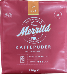 Merrild púðar kaffi 36 stk