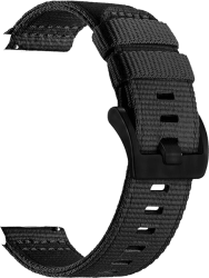 20mm ól fyrir snjallúr (W070) - Svört nylon ól