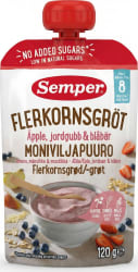 Semper Fjölkorna grautur með epli, jarðarberjum og bláberjum 120 g