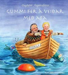 Gummi fer á veiðar með afa