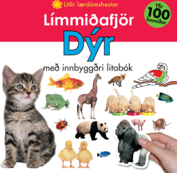 Límmiðafjör: Dýr - með innbyggðri litabók