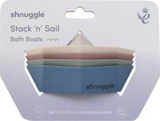 Shnuggle Stacking Boat Toy - Green Purpl