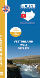 Vesturland 1:200 000: Landshlutakort 2