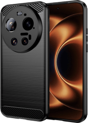 Xiaomi 17 Ultra - Svart carbon Sílíkon hulstur