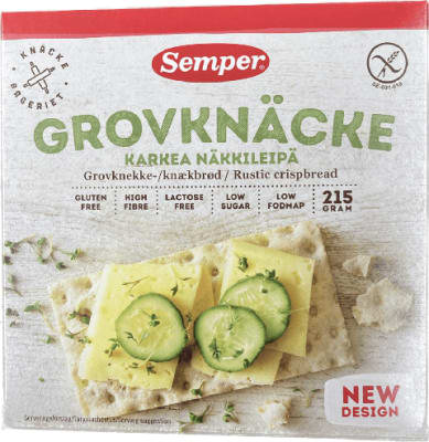 Semper hrökkbrauð gróft 215 gr