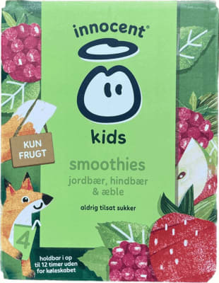 Innocent smoothies jarðarber/hindber/epli kassi 4x150 ml