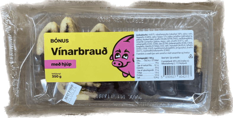 Bónus vínabrauð m/súkkulaði 350 gr