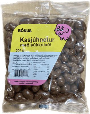 Bónus Kasjúhnetur með súkkulaði 300 g