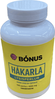 Bónus hákarla lýsis perlur 130 stk