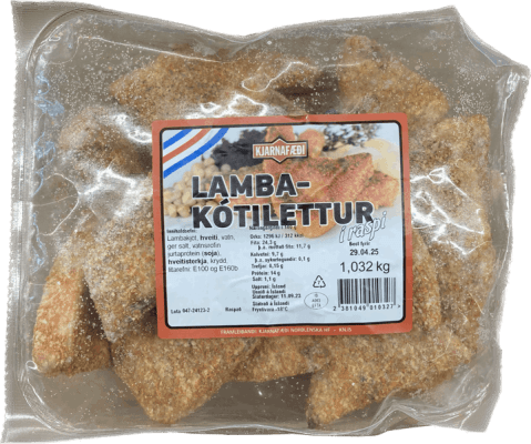 K.f lambakótilettur í raspi ca. 1 kg