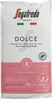 Segafredo dolce kaffi malað 450 gr