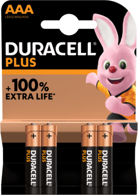 Duracell Plus AAA rafhlöður - 4stk