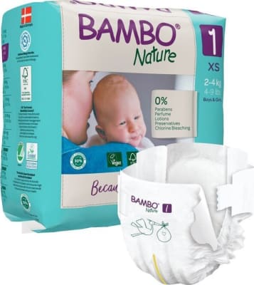 Bleiur Bambo Nature 1 (2-4kg), 22stk