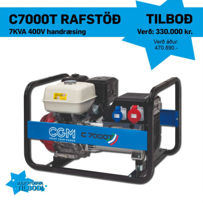 CGM rafstöð 7KVA 400V handræsing