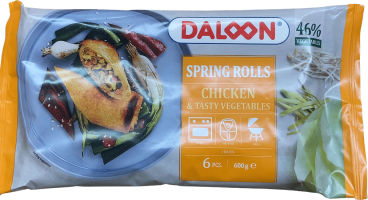 Daloon Vornrúllur með kjúklingi og bragðgóðu grænmeti 600 g