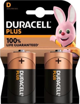 Duracell Rafhlöður - D 2 stk