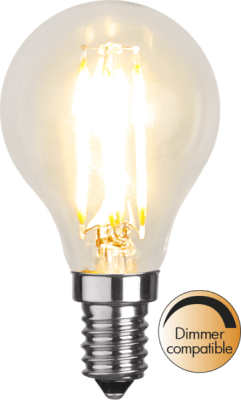 E14 kúla 4,2W LED 420Lm glær Dimma