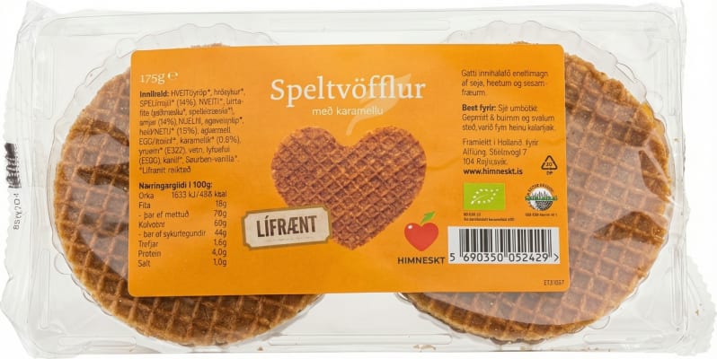 Himneskt speltvöfflur með hunangi