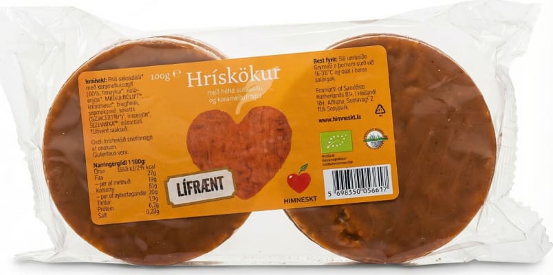 Himneskt Hrískökur með karamellu