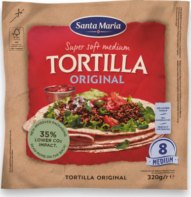 Santa Maria tortillur medium 8 stk