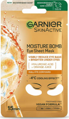 Garnier SkinActive Moisture Bomb augnmaski með hýalúrónsýru og appelsínusafa 6 g