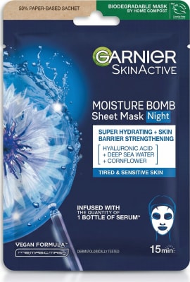 Garnier SkinActive Moisture Bomb nætur blaðmaski 28 g