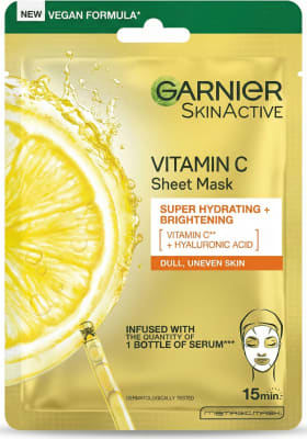Garnier SkinActive C-vítamín ofurrakagefandi + lýsandi lakmaski 28 g