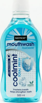 Sence munnskol með flúor, svalt myntubragð, 500 ml