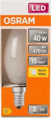 OSRAM LED ljósapera E14 4,0 W (samsvarar 40 W) 470 lm 2700 K hlýhvít
