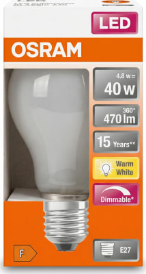 OSRAM LED Superstar Classic A40 dimmanleg E27 4,8 W 2700 K 470 lm, 1 stk