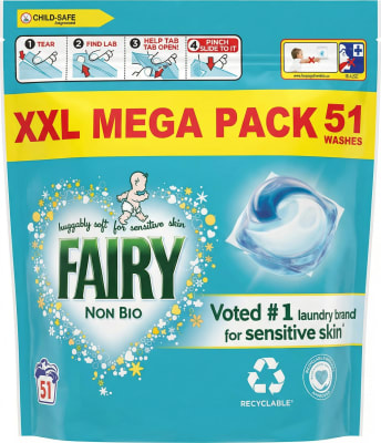 Fairy Non Bio þvottakoddar 1178.1 g (51 stk)