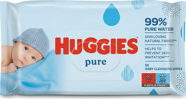 Huggies Pure blautþurrkur fyrir ungbörn 56 stk