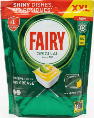 Fairy All in One Original Sítróna uppþvottavélarhylki, 50 stk
