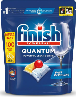 Finish Powerball Quantum All-in-1 Lemon Sparkle uppþvottavélatöflur 1040 g