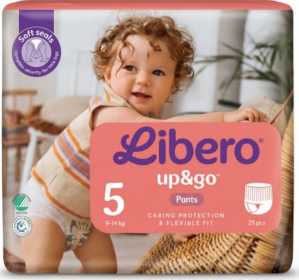 Libero Up&Go bleyjubuxur stærð 5 (9–14 kg) 29 stk