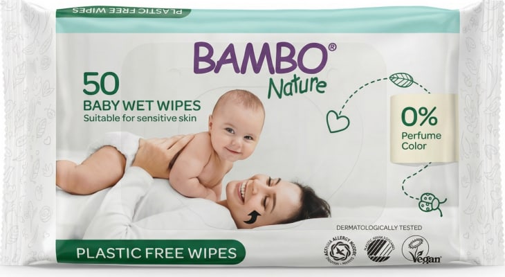 Bambo Nature barnablautþurrkur 50 stk