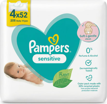 Pampers Sensitive blautþurrkur 208 stk