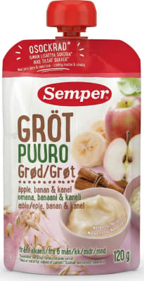 Semper Ungbarnagrautur Epli, Banani og Kanill 120 g